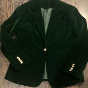 Ladies beautiful dark green velvet jacket